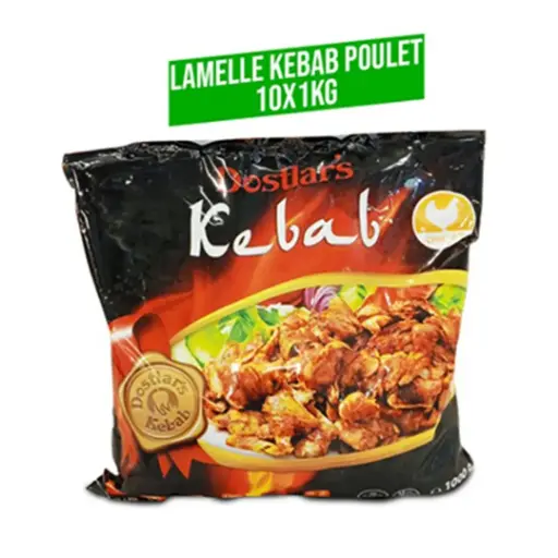 [MG-DZO-GRO-1662-00] LAMELLE KEBAB POULET 10*1KG MG